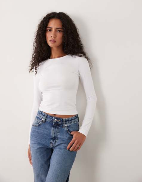 Cotton On everyday smooth long sleeve in white - view 1