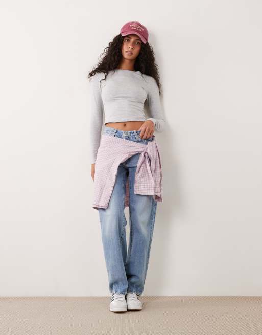 Cotton On everyday smooth long sleeve top in grey, 3 of 4