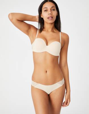 Cotton On - Everyday - Soutien-gorge sans bretelles légèrement doublé - Latte-Neutre