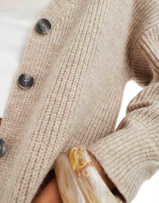 Cotton On – Everything Luxe – Kastige Strickjacke in Beige, 3 von 4