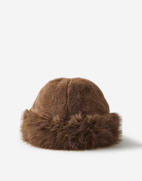 Cotton On Faux fur beanie in brown - view 1