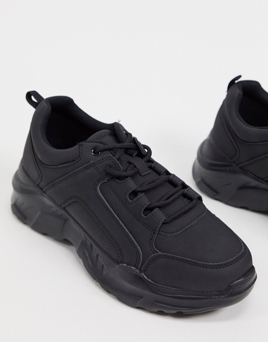 Cotton On felix chunky sole sneakers in black