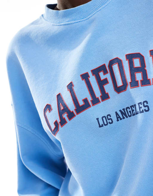 Cotton On - Felpa blu con stampa su licenza “California”, 3 di 4