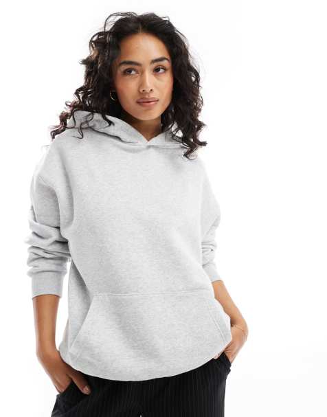 Cotton On - Felpa con cappuccio basic comoda grigio tenue mélange - view 1