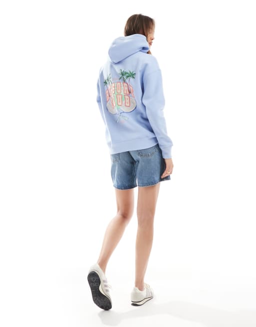 Cotton On - Felpa con cappuccio soffice premium blu windsurfer, 4 di 4