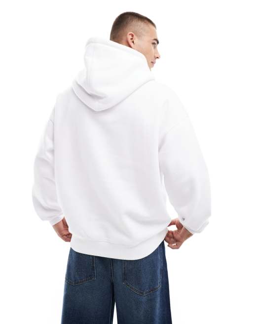 Cotton On - Felpa con cappuccio squadrata bianca con stampa "Nashville", 2 di 4
