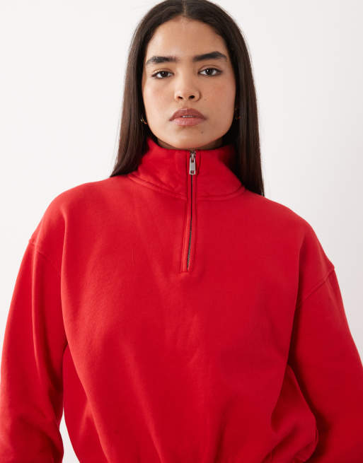 Cotton On low rise flare sweatpant in red petal co-ord, 3 di 3