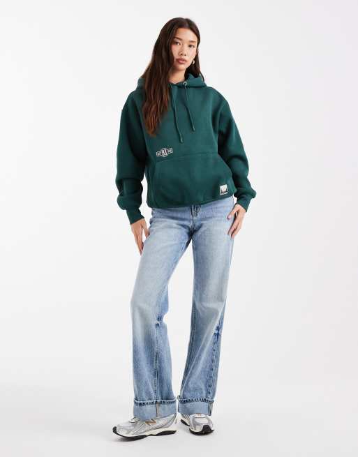 Cotton On - Felpa oversize premium color pino con cappuccio, 2 di 4
