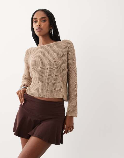 Cotton On Fern skort in dark oak, 2 of 5