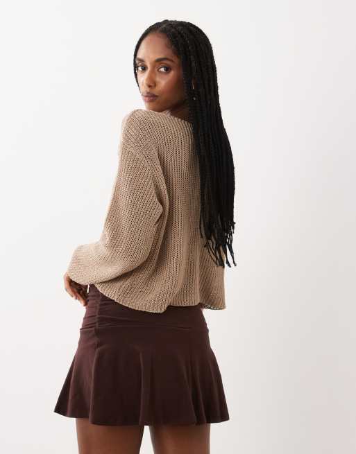 Cotton On Fern skort in dark oak, 5 of 5