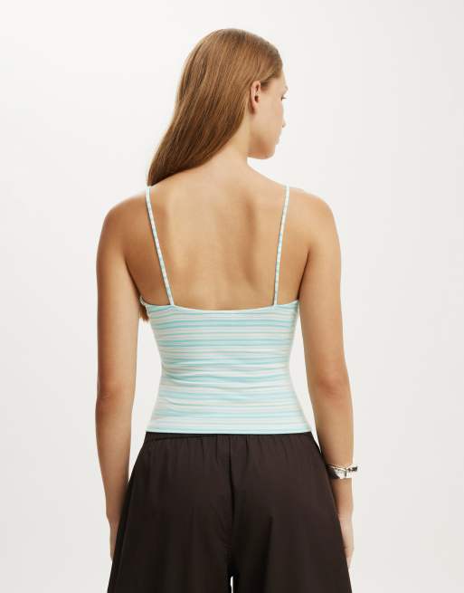Cotton On Fern wrap cami in blue, 2 of 4