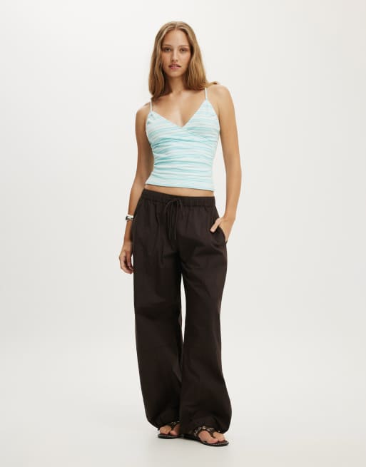 Cotton On Fern wrap cami in blue, 4 of 4