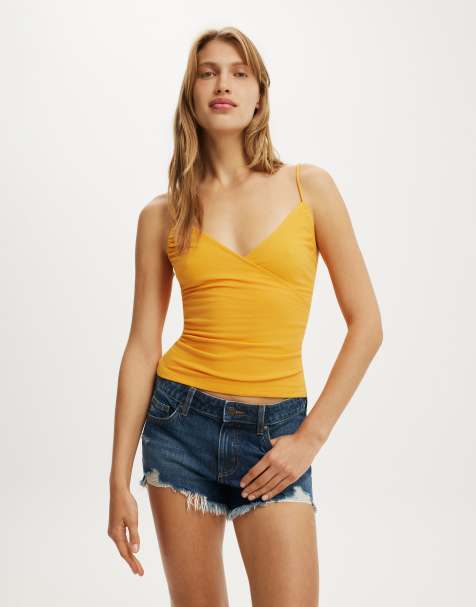 Cotton On Fern wrap cami in orange - view 1