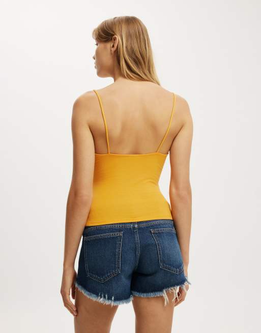 Cotton On Fern wrap cami in orange, 4 of 4