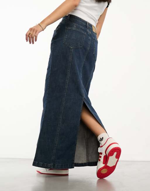 Long denim skirt cotton on best sale