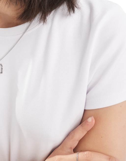 Cotton On fitted 90s baby tee white