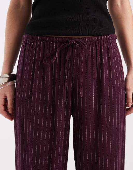 Cotton On - Flanellen broek met wijde pijpen in pittig rood, 5 van 5