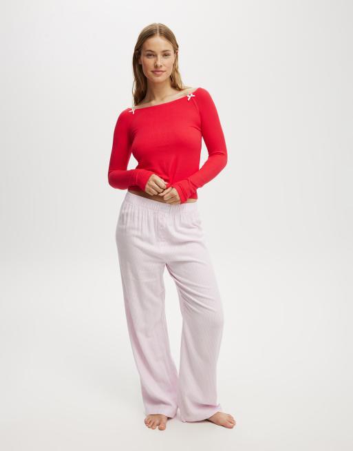 Cotton On Flannel boyfriend boxer pant in pink - PINK