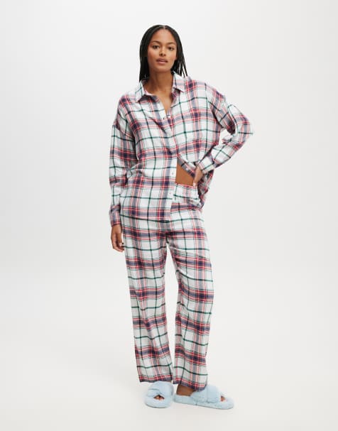 Cotton On Flannel boyfriend long sleeve shirt in multi - MULTI - view 1