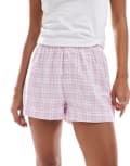 [Cotton:On] Cotton On flannel pyjama boxer shorts in pink check M Pink check