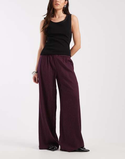 Cotton On flannel wide leg trouser in spicy red