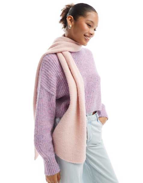 Cotton On – Flauschiger Schal in weichem Babyrosa - view 1