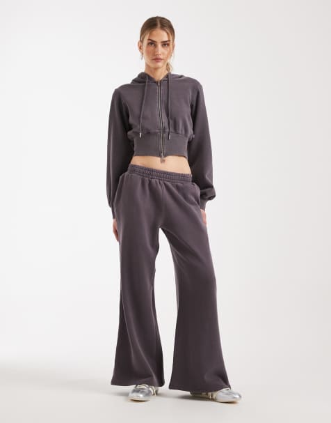 Cotton On fleece co-ord in violet grey - view 1