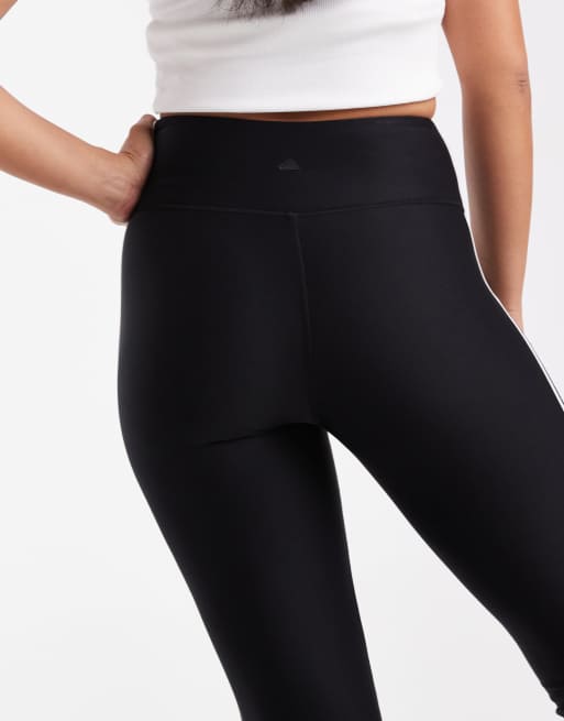 Cotton On fleece lined flare trouser in black with stripe, 3 of 5