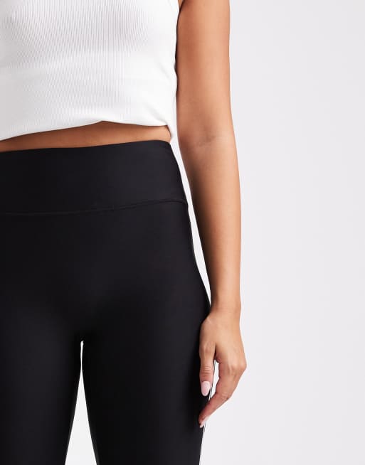 Cotton On fleece lined flare trouser in black with stripe, 4 of 5