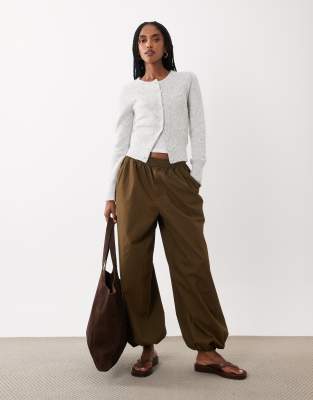 Cotton On Fluffy Knit Cardigan In Brown