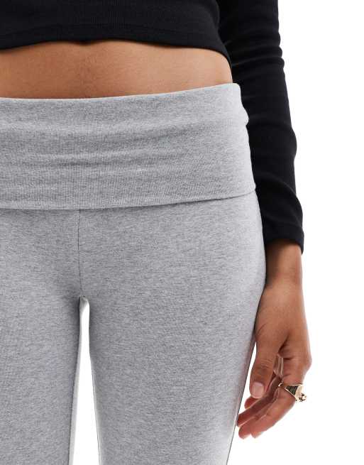 Cotton On fold over bella capri pants in heather gray ASOS