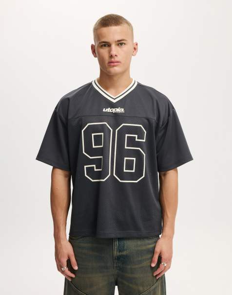 Cotton On Football jersey in black