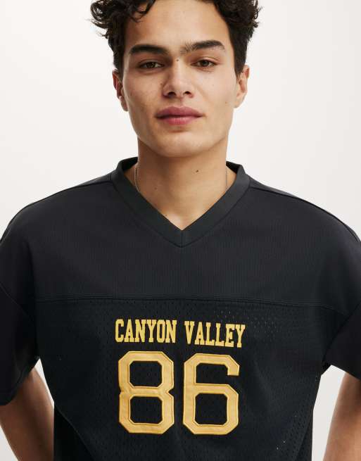 Cotton On Football jersey in black, 3 of 4
