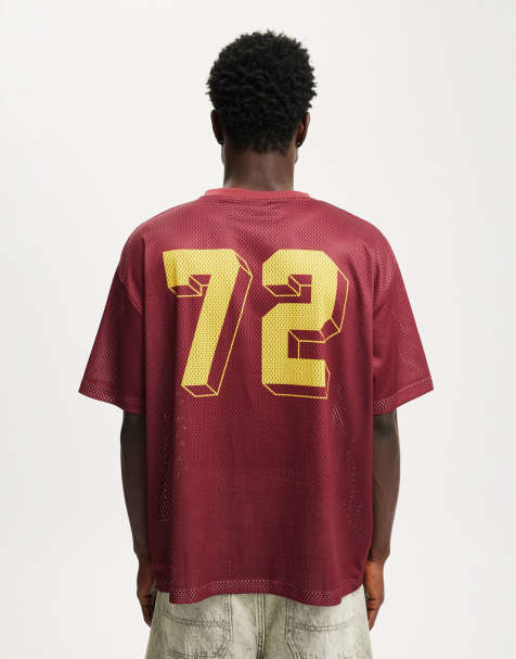 Cotton On Football jersey in burgundy - view 1