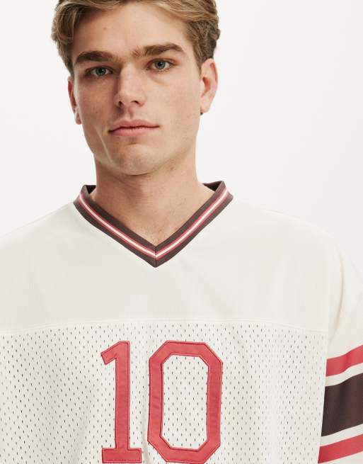 Cotton On Football jersey in white, 3 of 4