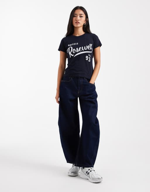 Cotton On – Foxridge – Mörkblå t-shirt med tryck, 2 av 4