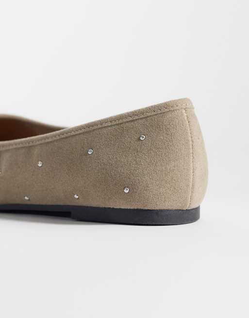 Cotton On - Frankie - Ballerinaschoenen met studs in antracietgrijs , 4 van 4