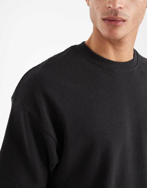 Cotton On – Frottee-T-Shirt in verwaschenem Schwarz, 5 von 5