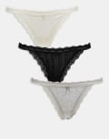 [Cotton:On] Cotton On g-string multi pack briefs in black grey butterscotch 10 White grey black