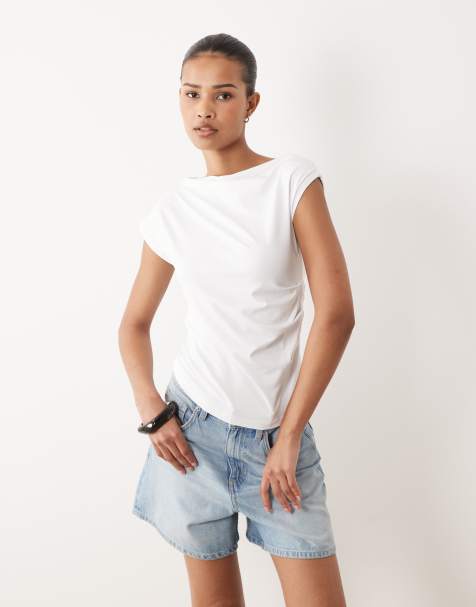 Cotton On – Georgie – Biały top z odkrytym ramieniem - view 1