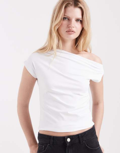 Cotton On georgie off shoulder top in white