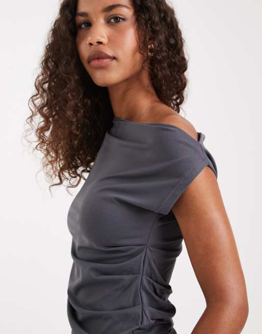 Cotton On georgie off the shoulder top in moonlight shadow, 2 of 4