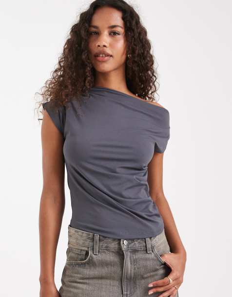 Cotton On georgie off the shoulder top in moonlight shadow