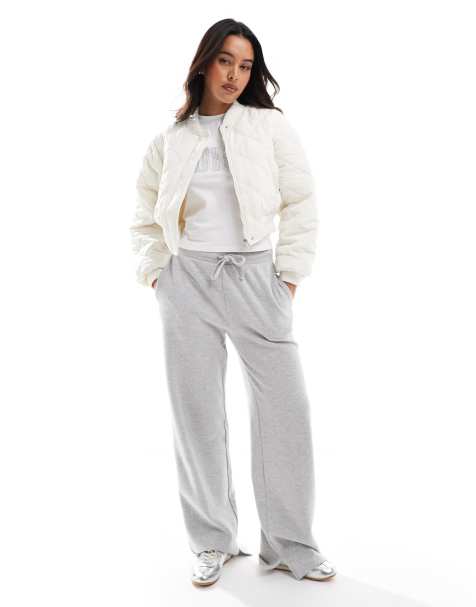 Cotton On - Giacca bomber trapuntata color latte di cocco a coste - view 1