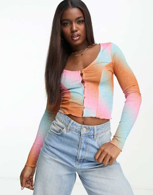Cotton On - Gilet boutonné à manches longues - Multicolore  