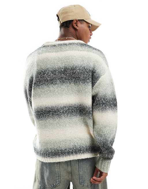 Cotton On - Gilet coupe carrée en maille effet dégradé - Anthracite, 4 de 4