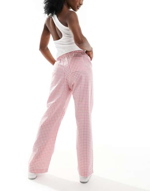 Cotton On gingham boyfriend boxer pants in red