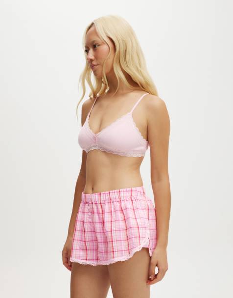 Cotton On Girlfriend short in zoe pink check - view 1