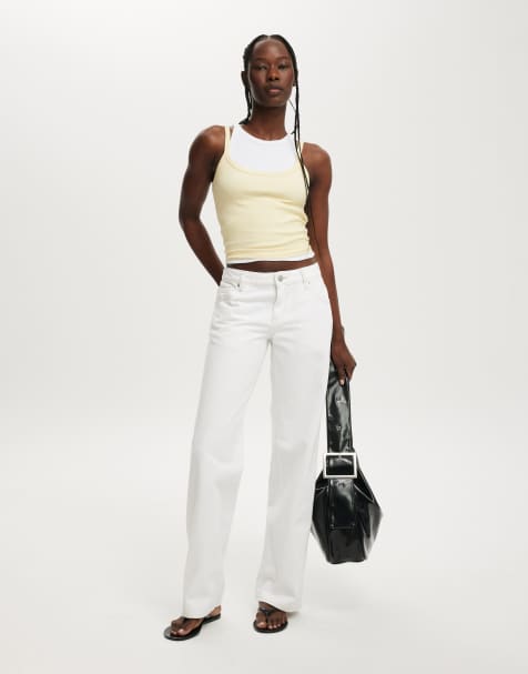 Cotton On Goldie rib scoop cami in beige