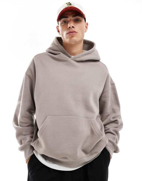 Cotton On - Grå pullover-hættetrøje i firkantet pasform - view 1